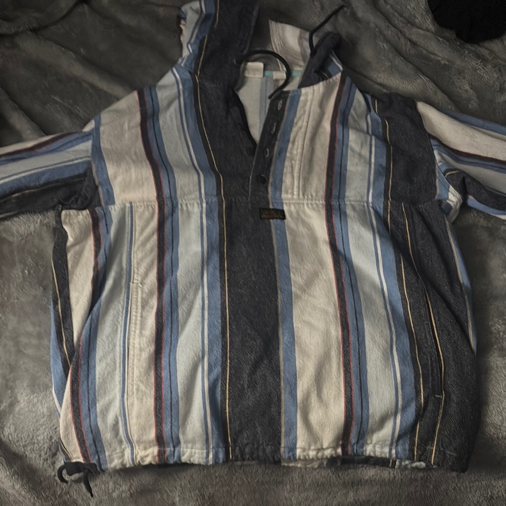 Striped Hooded Pullover
